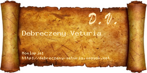 Debreczeny Veturia névjegykártya